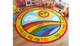 Rainbow and Alphabet Rug